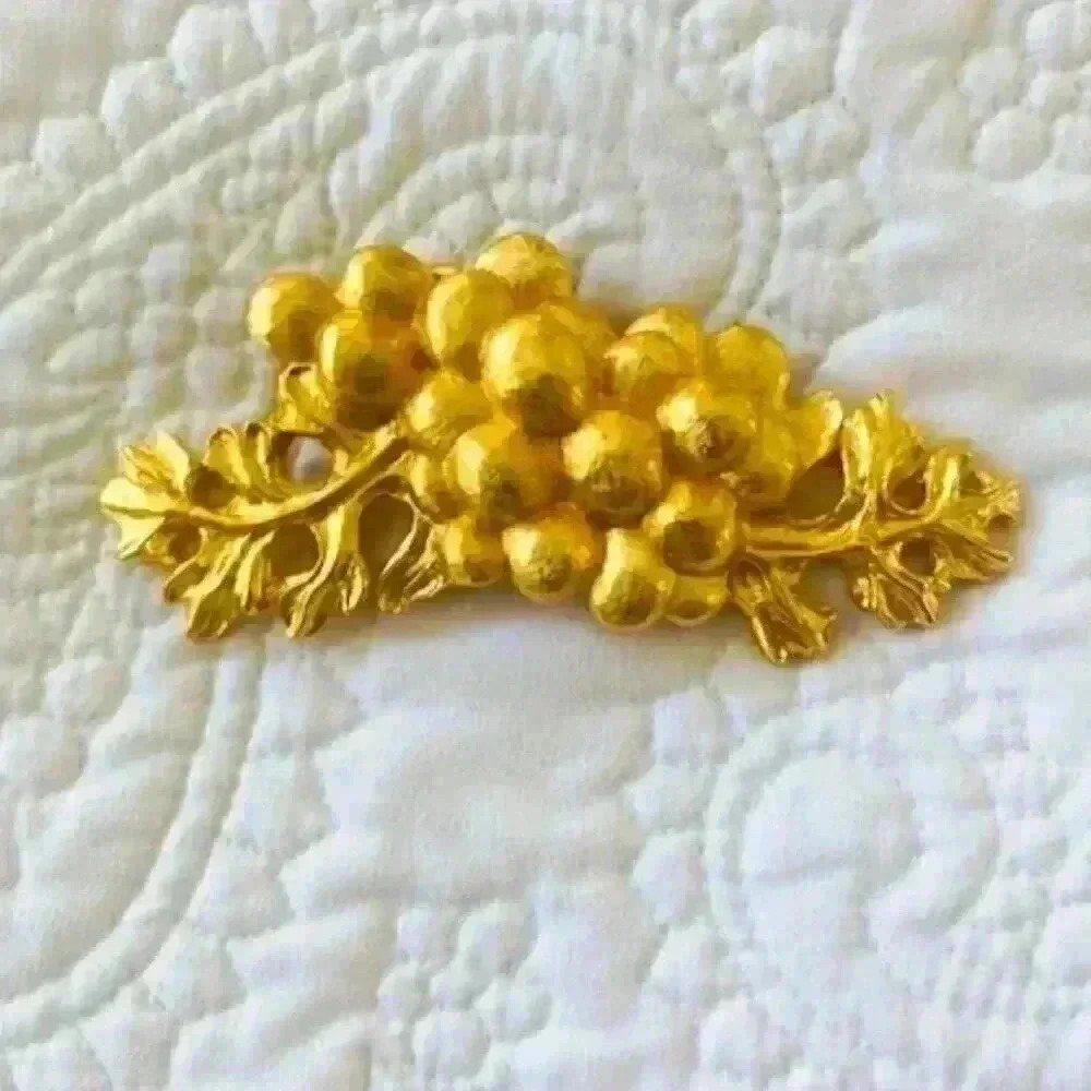 vintage gold grapes and leaves design  buckle belt